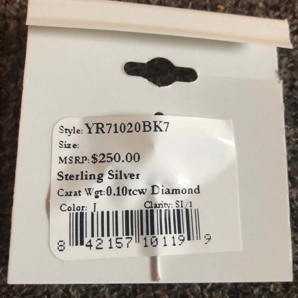 SAVVY CIE sterling & black diamond cross ring sz 7 - NEW! - Picture 7 of 7